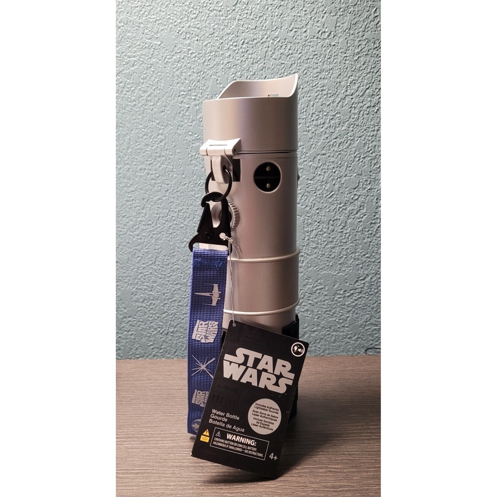 Disney Parks 2024 Star Wars Light Up/Sound Skywalker Lightsaber Water Bottle NWT